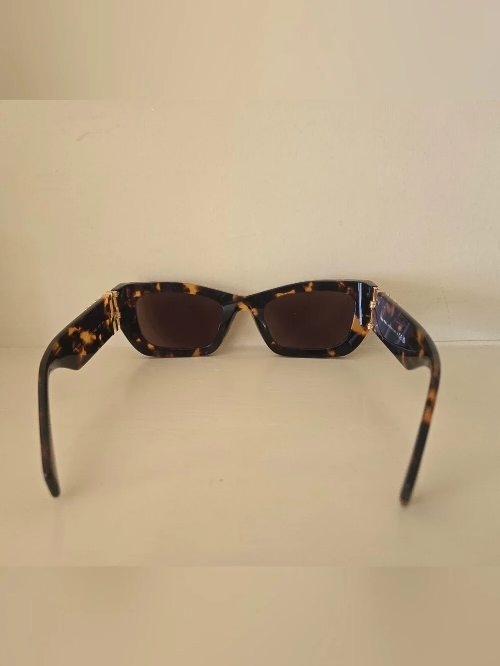 Miu Miu Tortoiseshell Rectangular Glimpse Sunglasses - Brown/Black 55-22-135